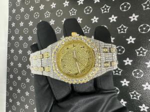 Reloj Mecánico de Lujo Personalizado con Diamantes, Incrustado con Moissanita VVS de Alta Calidad, Estilo Hip-Hop, Correa de Acero Inoxidable - Product Image 2