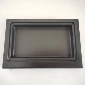 Vacuum formed customized black serving tray ABS plastic tray