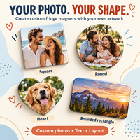 Autocollants aimantés pour réfrigérateur personnalisés avec photo, impression couleur intégrale pour la décoration du réfrigérateur, cadeaux et souvenirs