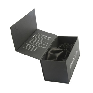 Tùy Chỉnh Sang Trọng Màu Đen Cứng Nhắc Từ Đóng Cửa Vỏ Sò Nắp Giấy Bao Bì Quà Tặng Hộp Các Tông Với Lụa Lót - Product Image 2