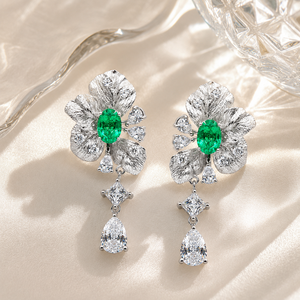 UM Jewelry 925 <b>Silver</b> Cultivated Gemstone Zircon Engagement <b>Earrings</b> for Daily Wear Wedding Party Anniversary Gifts - Product Image 5