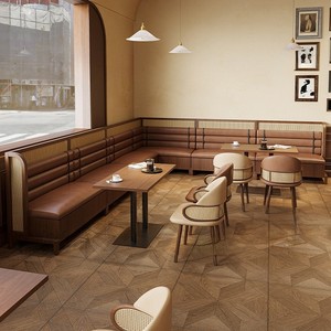Juego de Mesa y Sillas de Comedor de Madera Maciza para <span class=keywords><strong>Restaurante</strong></span> Occidental, <span class=keywords><strong>Restaurante</strong></span> de Té, <span class=keywords><strong>Restaurante</strong></span> de Hot Pot, Estilo <span class=keywords><strong>Chino</strong></span> Retro, Media Luna de Ratán - Product Image 1