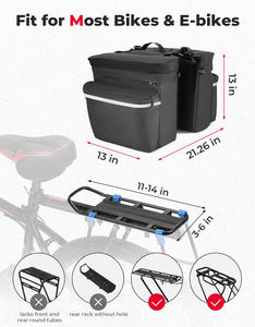 34L Waterproof Bicycle <strong>Saddle</strong> <strong>Bag</strong> for Rear Rack Mountain <strong>Biking</strong> <strong>Bags</strong> Storage - Product Image 5