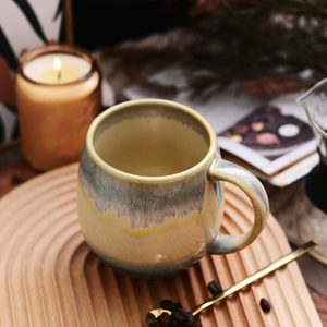 Factory Direct China American Retro Office 200ml Handmade Hand Painted Stoneware <b>Ceramic</b> <b>Mug</b> Food Safe Reusable Business Gifts - Product Image 2