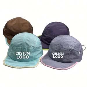 Casquette de sport d'extérieur 5 panneaux en nylon brodée pour la pêche, personnalisable, idéale pour le camping - Product Image 1