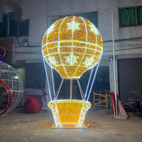 Fabricant chinois de lumières LED en forme de montgolfière jaune, motif géant pour extérieur, indice de protection IP65, décoration de Noël, de mariage, télécommande