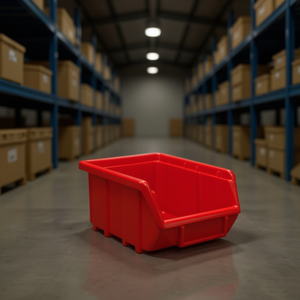 Bac de rangement en plastique 5003/1B rouge empilable pour l'organisation des entrepôts - Product Image 3