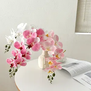 Оптовая продажа цветная фаленопсис Цветочная гостиничная Свадебная планировка мебель для гостиной украшение дома стол искусственный цветок