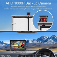 IPoster 7 pouces camion Quad View 4Ch DVR IPS moniteur étanche AI détection d'angle mort avec alarme rétroviseur 1080P caméras Kit