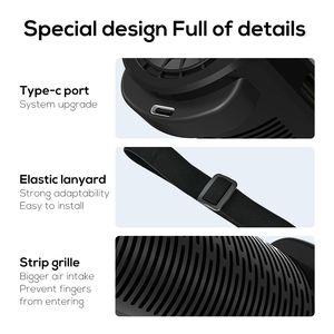 พัดลมติดรถยนต์พลัสก้า CF01 ความเร็วสูง แรงลมทรงพลัง พัดลมระบายความร้อนในรถยนต์แบบ USB สำหรับรถบ้าน ติดตั้งที่พนักพิงศีรษะ - Product Image 5