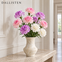 Tige de fleur d'œillet artificielle Dallisten, bouquet floral réaliste en soie pour la décoration de mariage, maison, hôtel, fête, table, vente en gros