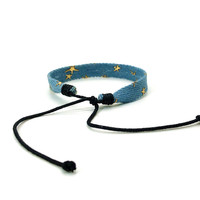 Bracelet en denim tissé Simplicity Star pour hommes et femmes, nouveau bracelet tendance pour couples et meilleurs amis, bijoux