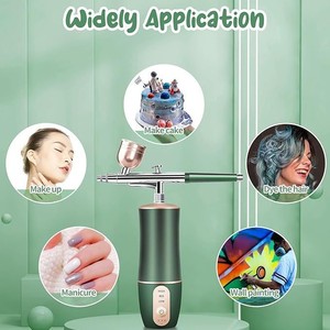 Kit de pistolet de pulvérisation à air comprimé <span class=keywords><strong>pour</strong></span> tatouage, nail art, peinture sur gâteaux, teinture <span class=keywords><strong>pour</strong></span> cheveux, réparation de meubles et de cuir - Product Image 3