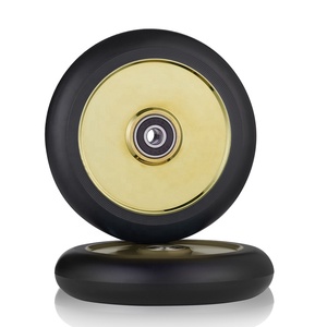 Ruote in Metallo Nere da 100mm 110mm 120mm 125mm per Monopattini MGP Envy Lucky Pro, Ruote per Monopattini Acrobatici in Materiale PU 88A - Product Image 2