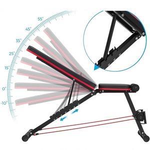 Banc d'haltères professionnel réglable bicolore adapté aux personnes <span class=keywords><strong>de</strong></span> fitness pour s'entraîner à l'exercice musculaire à la maison et au gymnase - Product Image 4