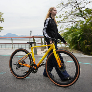 Bicicletta <span class=keywords><strong>da</strong></span> Strada in Lega di Alluminio di Alta Qualità a 10 Velocità con Freno a Disco Idraulico 700C*32C per Ciclismo su Strada, Corse e Trekking - Product Image 4