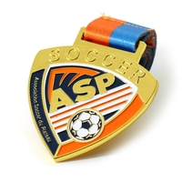 Trophées et médailles de football américain en métal personnalisés, médaille du meilleur joueur de football