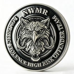 Pièce de monnaie commémorative d'équipe personnalisée, en alliage de zinc moulé sous pression, avec tête d'aigle en relief 3D, pour Halloween et Noël - Product Image 1