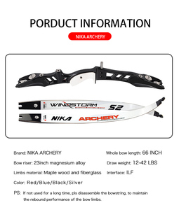 Nika ET-5 <span class=keywords><strong>recurve</strong></span> cung 12-42lbs cho người mới bắt đầu bắn cung cuộc thi bắn cung <span class=keywords><strong>recurve</strong></span> cung tay phải - Product Image 3