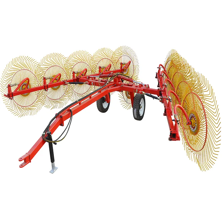 農業機械設備農業用トラクターフィンガーホイール干し草レーキテダーグラスレイク