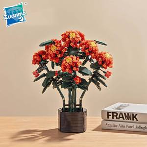 Drill Horse Bloques de Construcción Educativos de Plástico para Niños, Juguete de Planta en Maceta de Lantana de Simulación Floral, Adorno, Set de Más de 800 Piezas 3 - Product Image 5