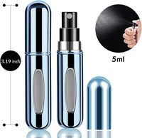 Flacon de parfum de voyage rechargeable, flacon de parfum de voyage rechargeable de 5 ml, vaporisateur pour parfum, atomiseur de parfum pour les essentiels