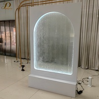 Panneau de bienvenue personnalisé JINDA en métal pour entrée de mariage, avec cascade, fontaine et support en verre