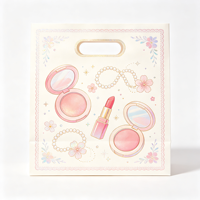 Sacs en papier personnalisés avec poignée creuse, emballage de vente au détail écologique, parfaits pour transporter le maquillage et les cosmétiques