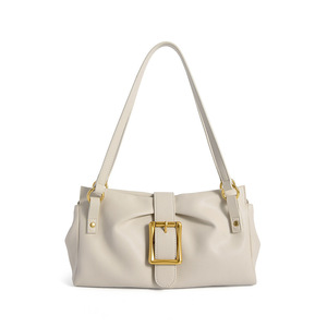 Bolso Bandolera de Cuero Genuino, Diseño Simple, Elegante, para Mujer, Bolso de Hombro - Product Image 1