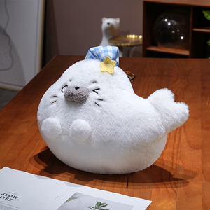 Zachte zeedierzeehond baby slaapgoed welterusten zacht pluizig stof knuffeldier 3-in-1 pluche kussen voor huisdecoratie - Product Image 4