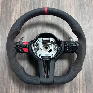 Volant en Alcantara pour <span class=keywords><strong>BMW</strong></span> F30 F20 Série 4 F36 F21 E87 <span class=keywords><strong>120d</strong></span> F21 E81 X3 E83 F32 E90 M4 F10 535i F32 F33 540i E91 - Product Image 2
