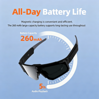 Lunettes intelligentes de sport avec caméra, lunettes d'enregistrement vidéo 8MP, lunettes intelligentes Bluetooth étanches avec traducteur en temps réel