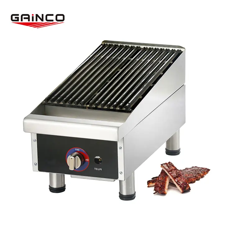 Gainco Stainless Steel Lava Rock Barbecue Portable BBQ Outdoor Gas Grills