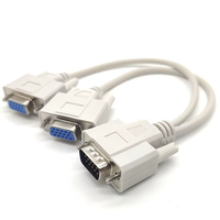ANNXIN Kabel VGA Y Splitter 1 Jantan ke 2 Betina HD15 15 Pin Duplikator Monitor untuk Layar Ganda Signage Kelas Grosir