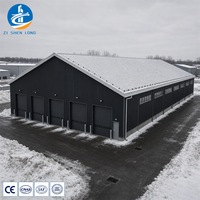 Bâtiment préfabriqué en structure acier, conception de 36 m de portée avec revêtement de toiture et de paroi, service de projet clé en main