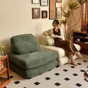 Sofá Modular en Forma de L, Estilo Mochi Cube, Relleno de Fibra Suave, Desmontable y Lavable, Mueble para Sala de Estar - Product Image 1