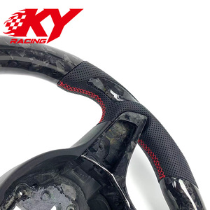 Volant de course personnalisé en fibre de carbone forgée avec LED et indicateur de régime pour Alfa Romeo Giulia Special LV Stelvio Quadrifoglio - Product Image 3