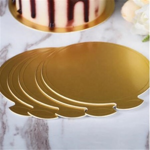100pcs Mini Round <b>Cake</b> <b>Boards</b> Gold Paper Cupcake Dessert Displays Tray Card <b>Board</b> Baking <b>Cake</b> Hard Paper Pad Baking Tool - Product Image 2