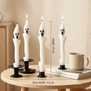 LANJO Halloween Ghost Shape Art <b>Candles</b> with White Soy Wax Handmade Scented Modern Style for Home Decoration Party <b>Gift</b> - Product Image 6