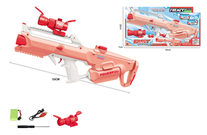 Pistolet à eau électrique automatique 2024 avec viseur laser et câble, jeu de tir d'été pour enfants, pistolet à eau haute pression - Product Image 4