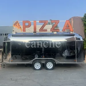 Camion de restauration rapide pour pizzas en plein air, personnalisé, en acier inoxydable, mobile, pour la vente - Product Image 2