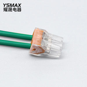 Bloc de bornes à connexion rapide Ys-104, connecteur 1 à 3 pour câble rigide de 0,5 à 2,5 mm², alimentation ignifuge à bouton-poussoir - Product Image 4