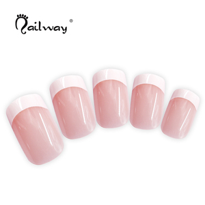 24 cái/bộ Hot Màu Hồng Pháp Móng Tay Giả Bảo Hiểm Đầy Đủ Nhân Tạo Nail Mẹo Báo Chí Trên Móng Tay Nhãn Hiệu Riêng Bán Buôn - Product Image 5