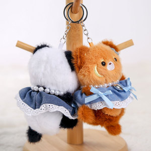 Pendentif Peluche Panda Rouge 13cm, Rembourré Coton PP, Cadeau de Fête, Unisexe, Porte-clés pour Sac, Matière Polyester, 14 ans et plus - Product Image 2