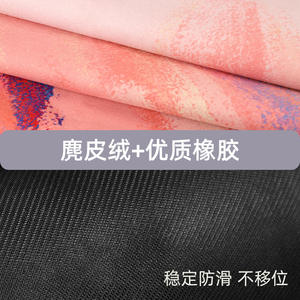 Langnyu Tapis de yoga 183x61cm, tapis en caoutchouc fin pliable et antidérapant pour la pratique en voyage avec motif géométrique, léger et portable - Product Image 2