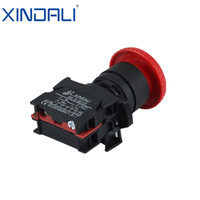 XDL21-ET42 Bouton poussoir d'arrêt d'urgence champignon 22 mm Vert NC XB2 Contrôle Métal IP65 Étanche 220V/10A