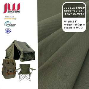 High Quality Green Double-sided Scoured <strong>Canvas</strong> Custom Water-repellent for <strong>Backpack</strong> Outdoor Rugged Soft Durable - Product Image 2