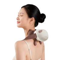 Appareil de massage rechargeable OEM ODM à 4 têtes avec vibration et thérapie thermique, en silicone de qualité alimentaire, pour le soin du cou et des épaules