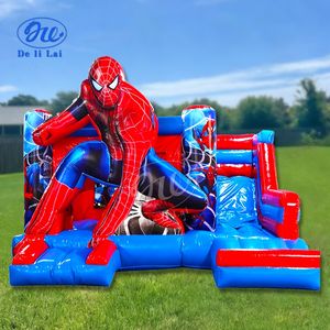 Tobogán Inflable Comercial Combinado con Trampolín Superman, <span class=keywords><strong>Castillo</strong></span> Inflable para Perros Apto para Niños con Soplador, PVC de 0.5mm - Product Image 1
