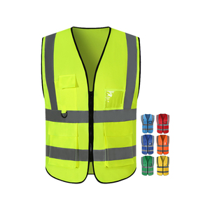 Vêtements de sécurité multi-poches de haute qualité personnalisés pour la sécurité nocturne sur les chantiers, <span class=keywords><strong>gilet</strong></span> haute visibilité - Product Image 6